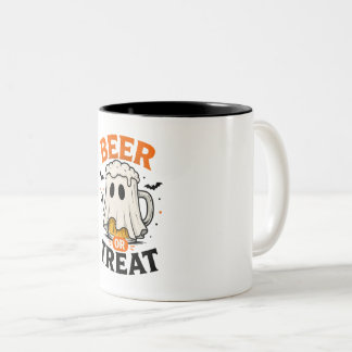 Beer or Treat" Halloween Ceramic Mug
