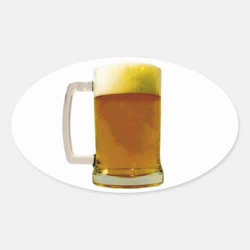 Beer Oval Sticker