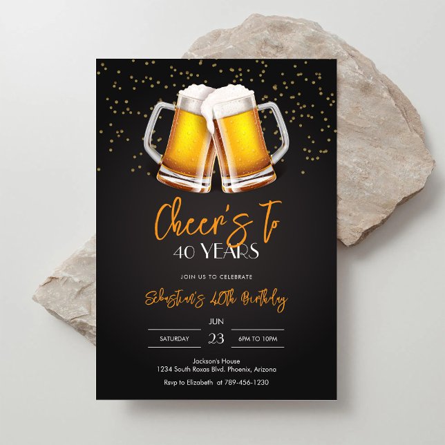 Beer Party Celebration Birthday Invitation (Creator Uploaded)