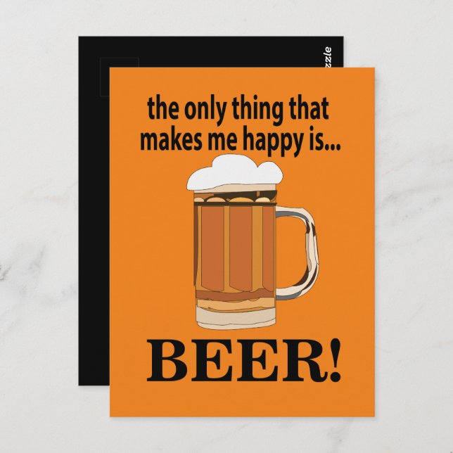 Beer Party Drinking Funny  Postcard (Front/Back)