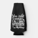 Beer Party Drinking Humor Typography Personalized Bottle Cooler at Zazzle