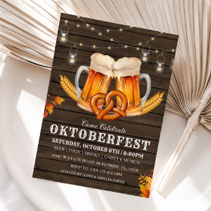 Beer Party, Oktoberfest Party, Invitation