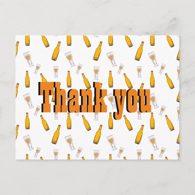 Beer party Thank you Postcard (Front)