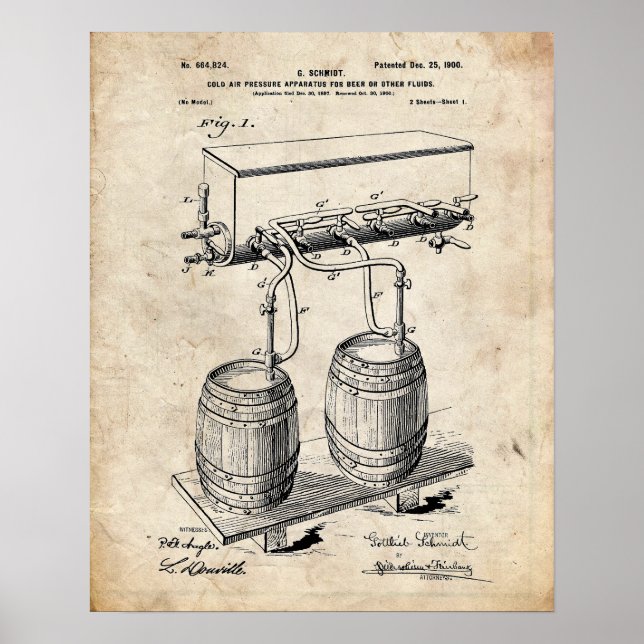 Beer Patent Poster (Front)
