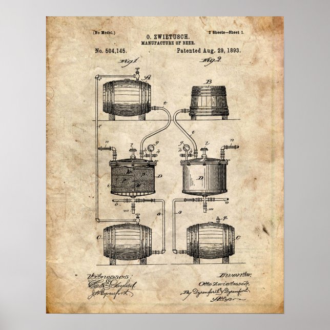 Beer Patent Poster (Front)