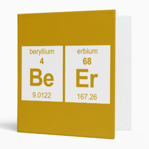 BeEr Periodic Table 3 Ring Binder