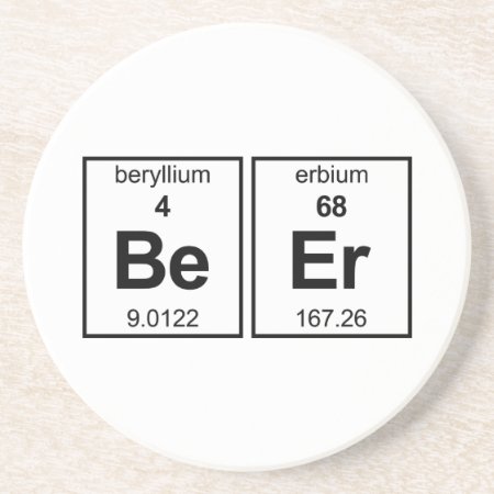 Beer Periodic Table Drink Coaster