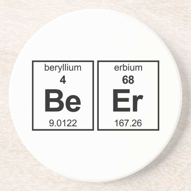 BeEr Periodic Table Drink Coaster (Front)