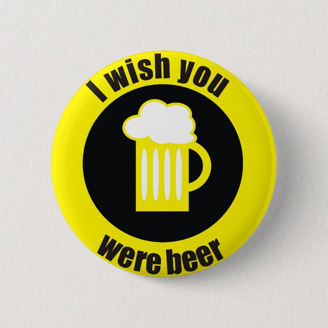 beer pinback button (Front)