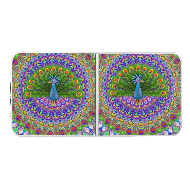 Beer Ping Pong Table Peacock (Top)