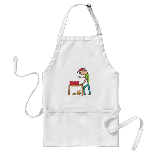 Beer Pong Adult Apron (Front)