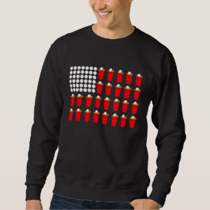 Beer Pong American Flag Sweatshirt
