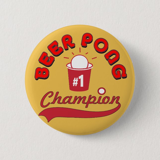 Beer Pong Award Pinback Button (Front)