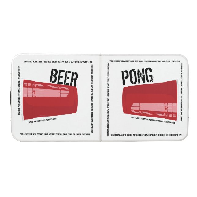 BEER PONG! BEER PONG TABLE, Cusom, Red Cup Table (Top)