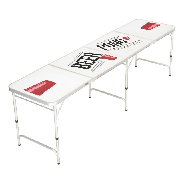 BEER PONG! BEER PONG TABLE, Custom, Red Cup (Angled)