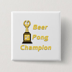 Beer Pong Champion Button