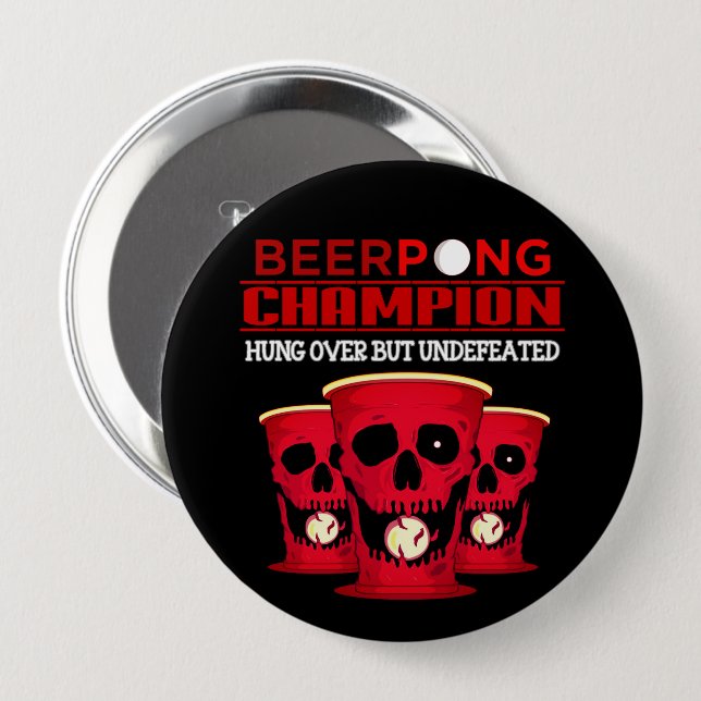 Beer Pong Champion Button (Front & Back)