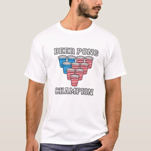 Beer Pong Champion College USA T_Shirt