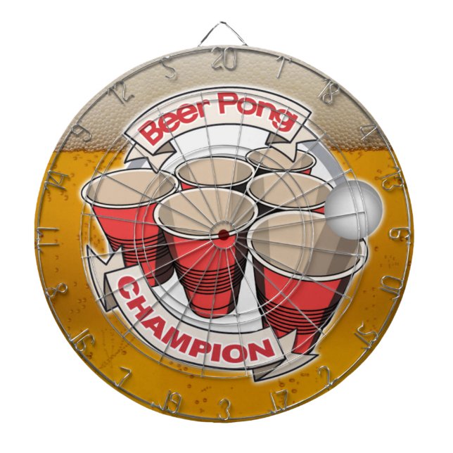 Beer Pong Champion Dart Board (Front)