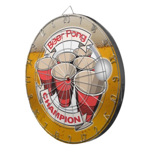 Beer Pong Champion Dart Board Zazzle