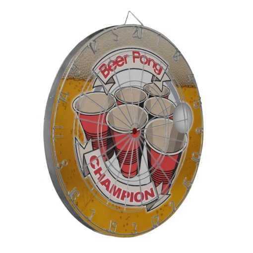 Beer Pong Champion Dart Board Zazzle