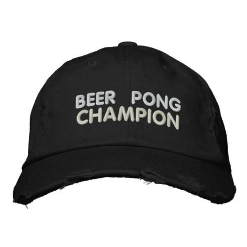 Beer Pong Champion Embroidered Baseball Hat