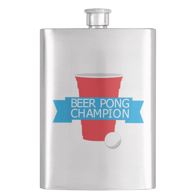 beer pong champion flask (Front)