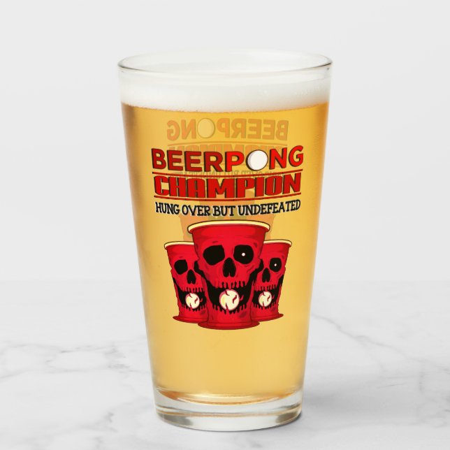Beer Pong Champion Glass (Front Filled)