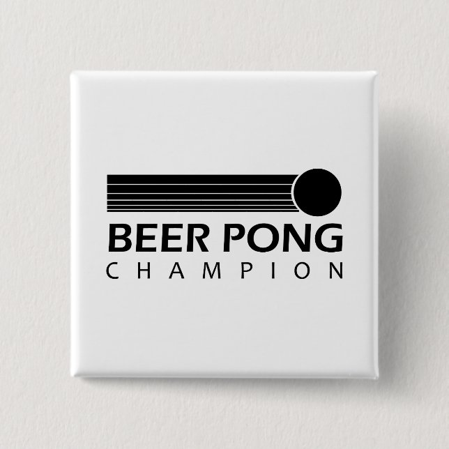 Beer Pong Champion Pinback Button (Front)