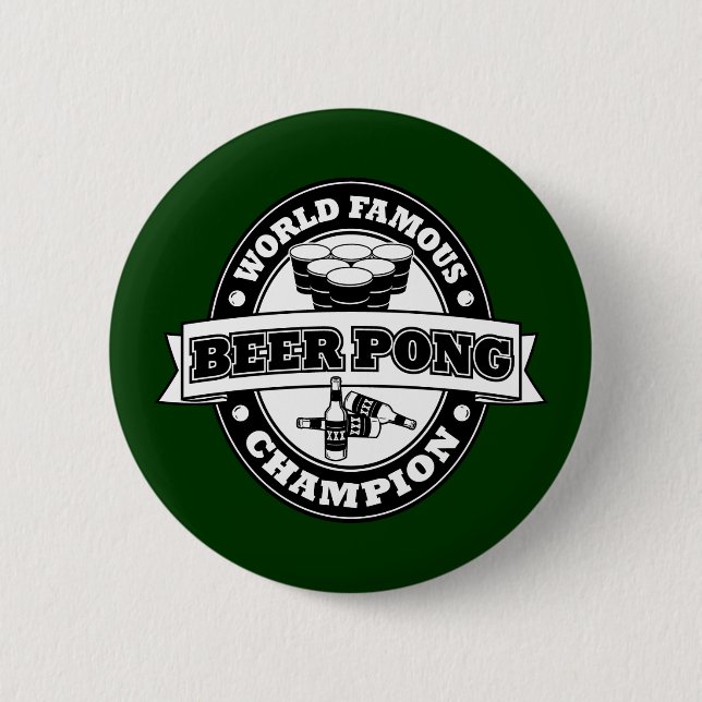 Beer Pong Champion Pinback Button (Front)