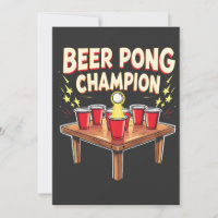 Beer Pong Champion Ping Pong Drinking