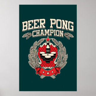 Beer Pong Champion Poster