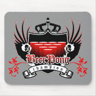 beer pong champion royal crest mouse pad