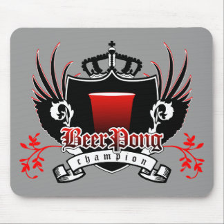 beer pong champion royal crest mouse pad