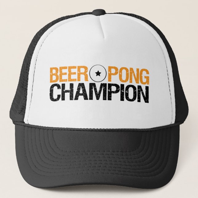 beer pong champion trucker hat (Front)