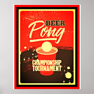 Beer Pong Championship Tournament Poster