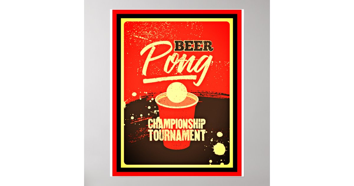 beer pong tournament poster