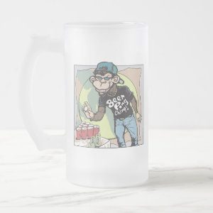 Beer Pong Chimp by Mudge mug