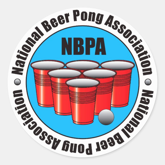 Beer Pong Classic Round Sticker (Front)