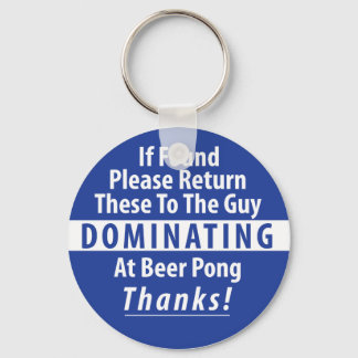 Beer Pong Dominance Key Chain