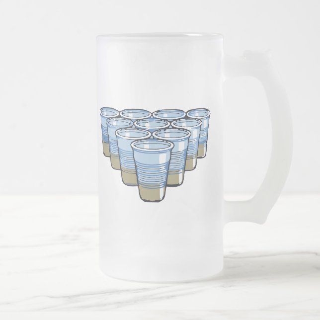 beer pong frosted glass beer mug (Right)