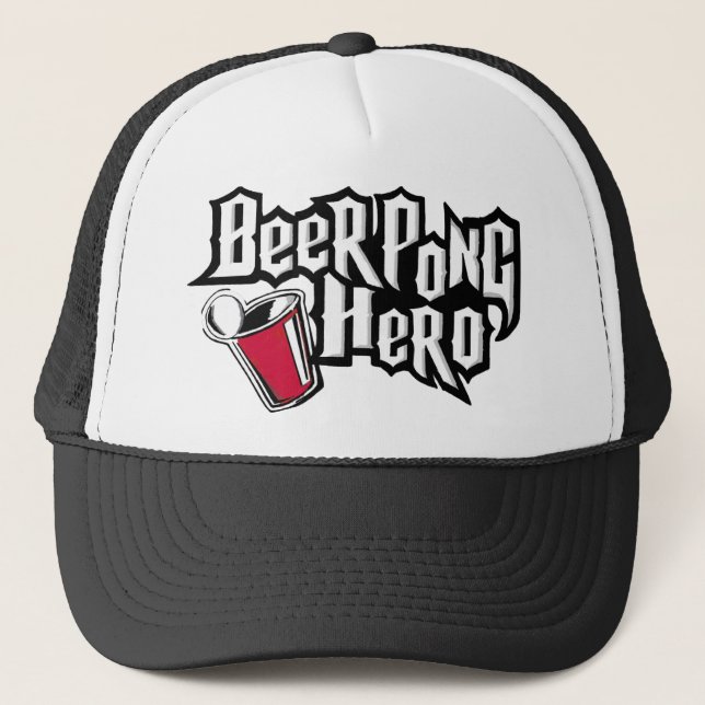 Beer Pong Hero Trucker Hat (Front)