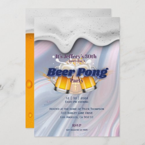 Beer pong Invitation
