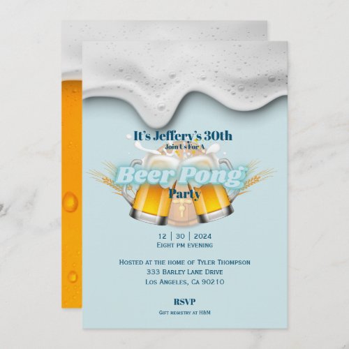 Beer pong Invitation