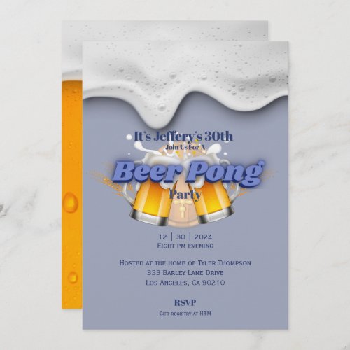 Beer pong Invitation