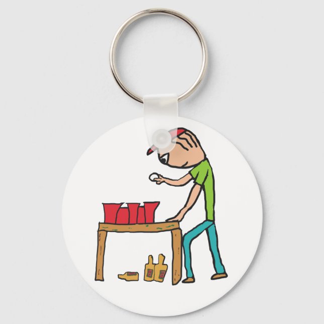 Beer Pong Keychain (Front)