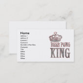 Beer Pong King Business Card (Front/Back)
