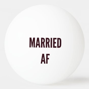 Beer Pong Married Af Funny Christmas Wedding Xmas Ping Pong Ball by MoeWampum at Zazzle