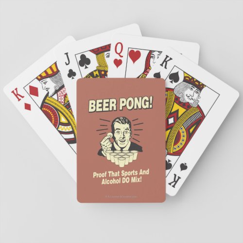 Beer Pong Proof Alcohol  Sports Mix Poker Cards