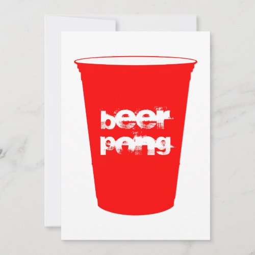 beer pong  red party cup invitation